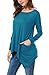 Urban CoCo Women's Plus Size Swing Pocket Tunic Tops Loose Tee Shirts (2XL, Blue Jewel)
