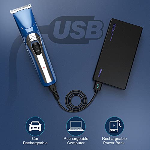 Máquina Cortar Pelo Cortapelos Profesional Hombre AT-228C Cortador de Pelo Recargable,Barbero Electrico,Recortadora Barba y Cortapelos,Carga rápida USB Funcionamiento con batería y electricidad
