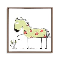 Framed Canvas Wall Art Cartoon Pattern Canvas Prints Home Artwork Decoration for Children's Room,Bedroom - 16x16 inches