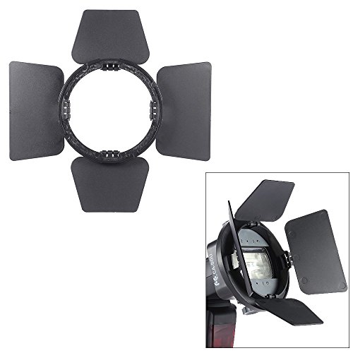 Andoer Four-leaf Universal Mount Barndoor Flash Light Photography Accessory for Nikon Canon Yongnuo Speedlight