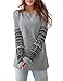 eshion Women Fleece Blouse Long Sleeve Casual Loose Top T-Shirt ES9P Grey