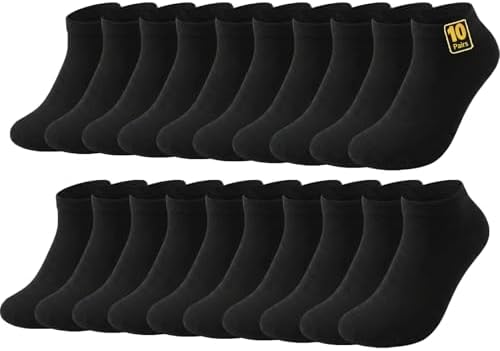 10 Paar Sneaker Socken Herren Damen – Kurze Baumwolle Halbsocken