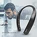 Bluetooth Headphones Speaker 2 in 1,Bluenin Neckband Wireless Headset Wearable Speaker True 3D Stereo Sound Sweatproof Headphones with Retractable Earbuds Built-in Microphone (Titanium Black)