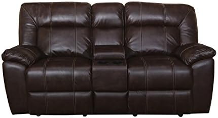 New Classic 22-398-25-BRW Thorton Console Loveseat, Durham Brown
