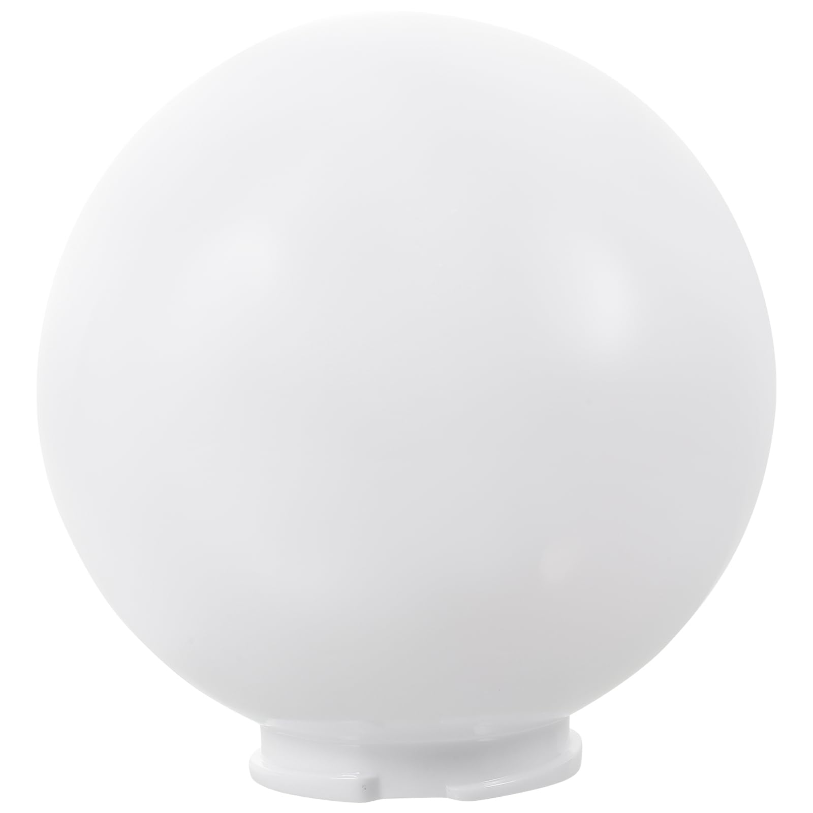 Cabilock White Acrylic Lamp Post Globe, 20CM Round Light Globes Replacement Lampshade Covers Ball Lamp Shade Outdoor Light Globes Fixture Accessory