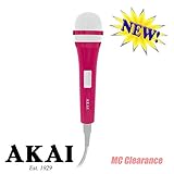 Akai Dynamic Microphone Unidirectional KS721XP with 10 Ft. Cord Pink color