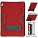 Cherrry for Lenovo Tab P10 (TB-X705F /TB-X705L) 10.1 Inch Tablet Case,Heavy Duty Shockproof Hybrid Rugged Hard Armor Full Body Protective Case Build in Kickstand+Stylus Pen (Red/Black)