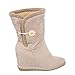 Comfortable Round Toe Winter Boots with Hidden Wedge