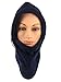 Women's Fleece Balaclava Hooded Face Mask Neck Warmer Ski Hood Snowboard Mask Wind Protector (Navy Blue)