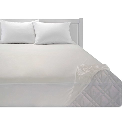 Heavy Duty Vinyl Corner Fitted Twin Bed Mattress Cover Water Resistant