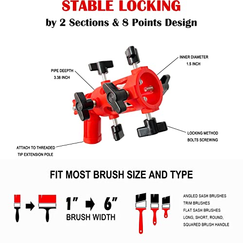 Multi Angle Paint Brush Extender, Paint Edger Tool for High Ceilings