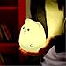 MINIKATA Cute Silicone Night Light, Battery Powered Night Lights for Kids Bedroom, Children Nursery Night Lamps Tap Control Single Color and 7-Color Soft Touch (Style-1 / One Size)