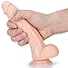Beauty Molly Superior 8 Inch Flesh Color Realistic Dildo with Suction Cup Anal Adult Sex Toys, 11.8 Ounce
