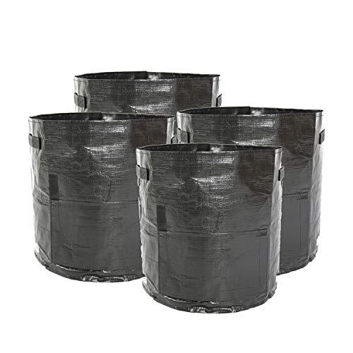 Garden Potato Grow Bags 4 Pack 7 Gallon Vegetables Grow Pots with Access Flap and Handles