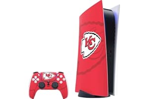 Skinit Decal Gaming Skin Compatible with PS5 Bundle - Officially Licensed NFL Kansas City Chiefs Double Vision Design