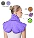 MK Dr Recommended (Bonus Eye mask) Lavender & Grey Microwavable Heating Pad for Neck and Shoulders, Lavender Neck Wrap Microwavable, Lavender Heating Pad Microwavable, Neck Wrap, Anxiety Relief