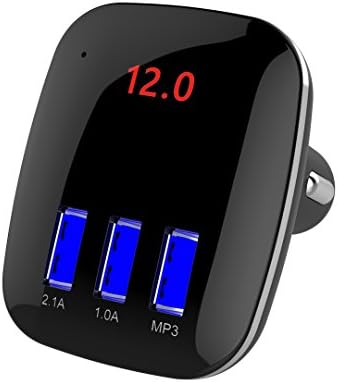 Bluetooth Transmitters FM Transmitter Car Charger Adaptor Bluetooth Receiver Car Kit Hands-Free Wireless Talking 15W Dual Port 3.1A USB Charger with MP3 Player and USB SD Card Reader for TF Card