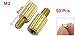 uxcell 50 Pcs Male to Female Thread Brass Pillars Standoff Spacer M2x5mmx8mm