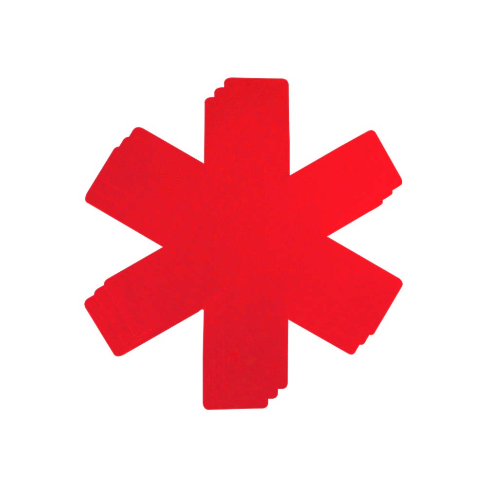 YOFASEN Red Non-Woven Trivet Mat - Trivet for Kitchen Worktops -Heat Resistant Pot Coaster Kitchen Table Mats for Hot Pans, 3xRed, Diameter - 38cm