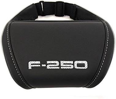 Ford F250 truck black car neck support pillows for driving Ford F250 interior accessories Support cushion with emblem embroidery ( silver stitching )