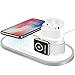 Wireless Charger, AUDON 3 in 1 Wireless Charging Pad for iPhone Apple Watch iWatch Series 4/3/2/1& AirPods, Qi Fast Wireless Charging Station Pad for iPhone Xs Max/Xs/Xr/X/8/8 Plus (White)