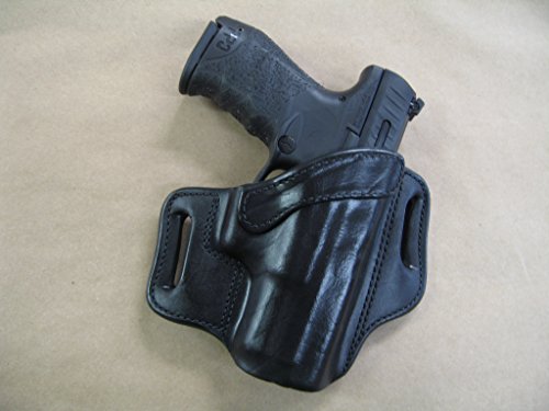 H&K Heckler & Koch VP9, VP40 Leather 2 Slot Molded Pancake Belt Holster BLACK RH