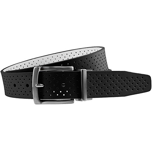 Nike Men's Perforated Reversible Golf Belt(Black/White, 42)