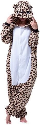 Afoxsos Women's Adult Pajamas Cosplay Onesie Sleepwear Size S Leopard Bear