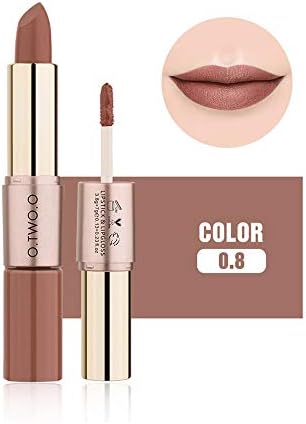 ❤️ Sunbona ❤️ Clearance Sale O.TWO.O Lipstick 12 Colors Women 2 in 1 Velvet Matte Lipstick Lip Gloss Double-End Makeup