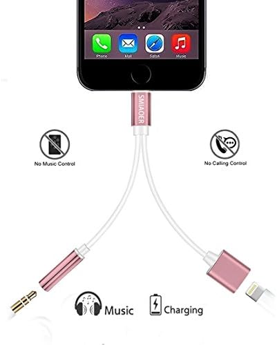 Lightning Adapter for iPhone 7 / 7 Plus, Lightning to 3.5 mm Headphone Jack Adapter and Charge