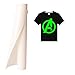 VINYL FROG Iron-on HTV Glow in The Dark Heat Transfer Vinyl White to Green 12