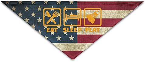 Eat Sleep Play Pet Scarf, Dog Bandana, Pet Collars, Triangle Neckerchief Men Women Kid Pet Dog Cat Puppies Accessories 100% Polyester Fiber Headband Bib