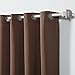 Best Home Fashion Closeout Basic Thermal Insulated Blackout Curtains - Antique Bronze Grommet Top - Chocolate - 52