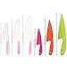 POCOMOCO Kids Kitchen Knife Set Children Safe Cooking Plastic Knives Set with Cut-resistant Gloves (Ages 6-12), Vegetables Cutters Perfect for Fruit, Bread, Cake, Lettuce, Salad