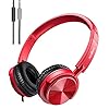 Vogek-Wired-Headphones-with-Microphone-Foldable-On-Ear-Headset-with-Deep-Bass-Adjustable-Headband-and-Noise-Isolation-for-Smartphone-Computer-Laptop-Chromebook-Zoom-Discord-Red Vogek Wired Headphones with Microphone, Foldable On Ear Headset with Deep Bass, Adjustable Headband and Noise Isolation…
