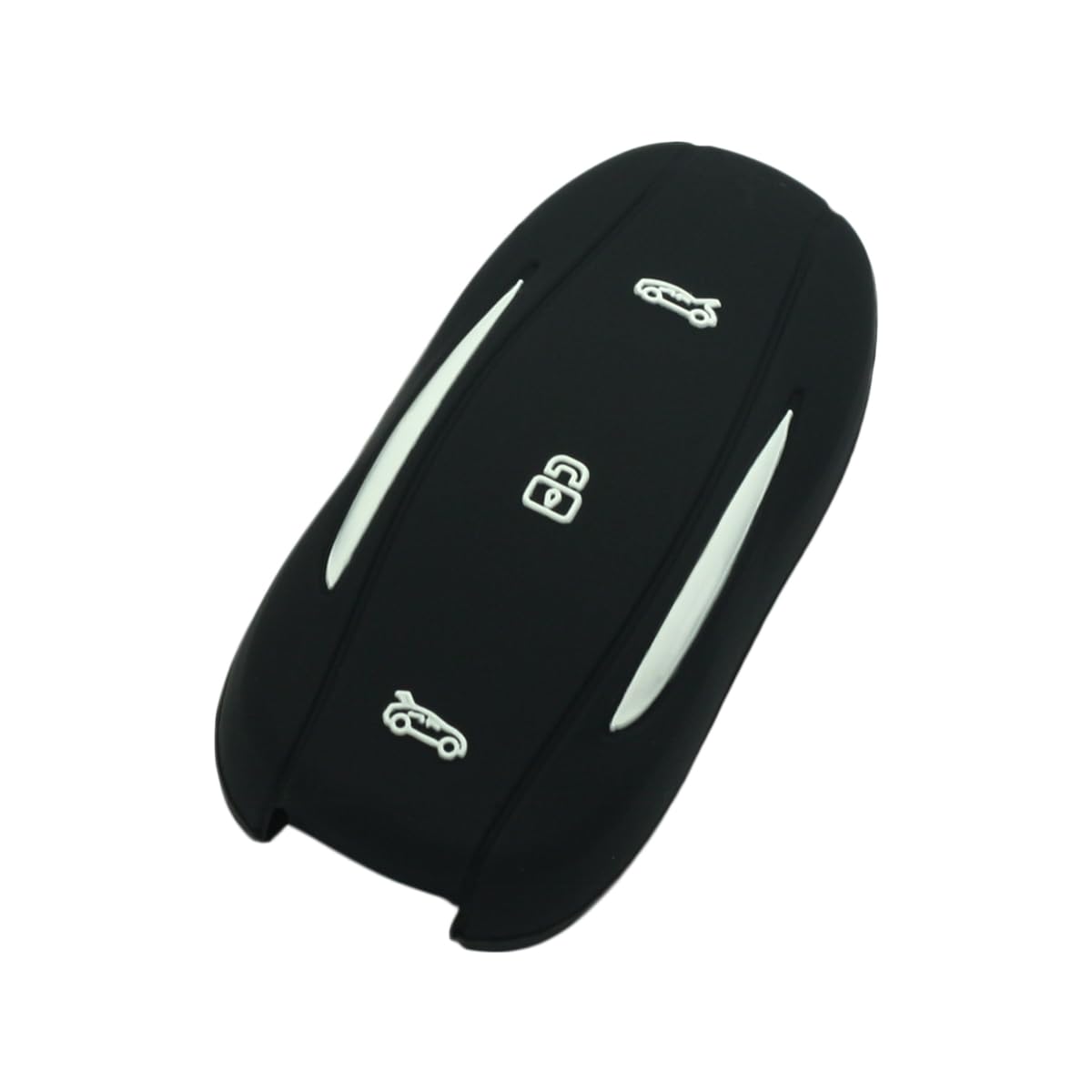 BROVACS Silicone Cover Protector Case Holder Skin Jacket Compatible with TESLA 3 Button Remote Key Fob CV2690 Black