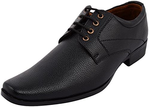 Alestino Men's Black Syn Leather Formal Shoes