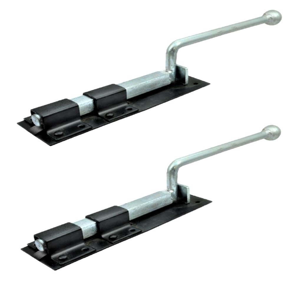 Centurion Monkey Tail Drop Down Bolts 450mm - Twin Pack | Heavy-Duty Door & Gate Drop Bolts | Security Bolt Set for Wooden Doors, Gates & Sheds