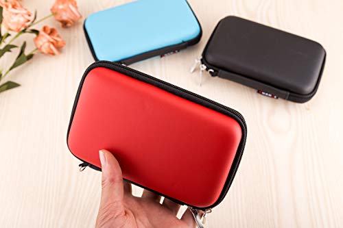 TSA Approved USB Flash Drive Memory Card Hard Drive Case Compact Travel Passport Hard Shell Carry On Portable Security Pack Secure Shockproof Electronic Accessories Organizer Holder Bag Black - Thumbnail 6