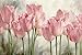 eGoodn 5D Diamond Art Kits for Adults Flowers Diamond Painting for Adult Paint by Number Kit, 23.6 by 15.8 inches / 60x40 cm Pink Tulips Diamond Painting Kits DIY Arts Craft