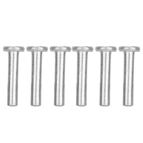 Aluminum Flat Head Solid Rivets M4 x 20mm & M4 x 25mm (100-Pack) Industrial Rivets for Leathercraft, Automotive Repair, Boat Fixtures, DIY Projects & Metalworking