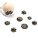 BronaGrand 100 Gram(About 150-250pcs) Bali Style Jewelry Making Metal Bead Caps Deluxe New Mix,Bronze