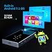 ExquizOn DLP Smart Projector Android 7.0 1G RAM + 8G ROM Mini Portable Projector, Support WiFi USB HDMI Bluetooth TF, for Home Theater Business Meeting Traveling (P8I)