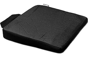 Yupbizauto New Breathable Comfortable Ergonomic Wedge Car Seat Office Chair Back Support Cushion (Black Syn Leather)