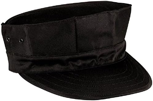 Black Military Style Usmc Marines & Navy 8 Point Patrol Fatigue Hat Cap