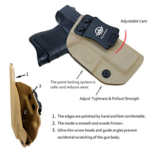 Kydex IWB Holster Custom Fits Glock 26 / Glock 27 / Glock 33 Pistol