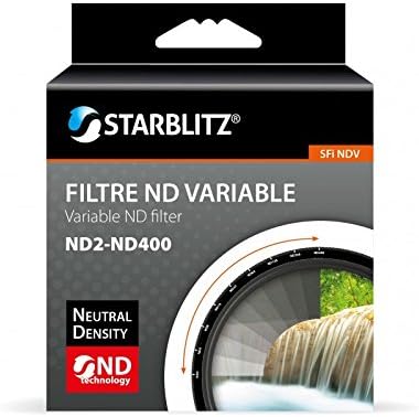 STARBLITZ sfindv58 Graduated ND2 to ND400 Variable Neutral Density Filter 58 mm Black
