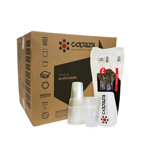 Copo de 1.000ml Translúcido com Degrau Copaza com 300 unidades