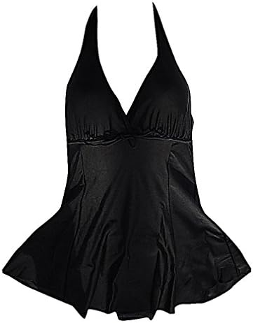 BKNY, Women's One Piece Padded Bra Black Monokini Dress Separate Bottom, Black XXXL (Manufacturer size XXXXL)