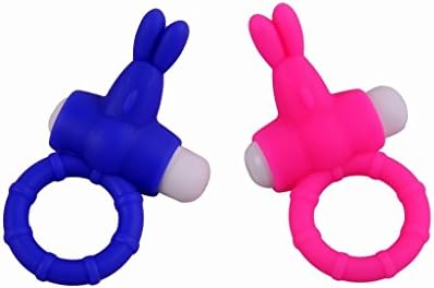 YY6YW Male E-jaculation Time P-enis Vibrating Massage Ring, Vibrating Bunny Ring Delay Toysfor Men - 2 Pack